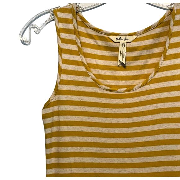 Matilda Jane Summer Sunset Dress Womens XS Yellow Striped & Floral Mixed Print - Picture 3 of 9